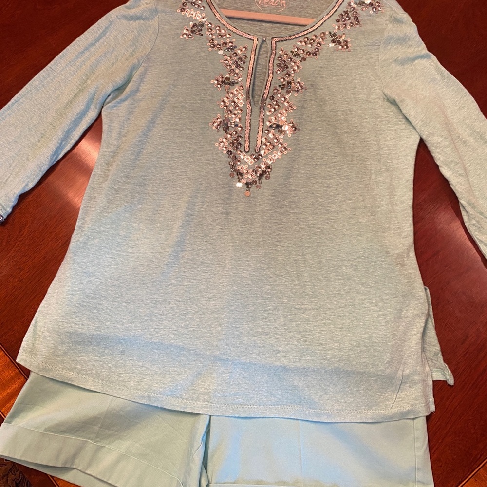 INC mint green shorts with FREE matching top.